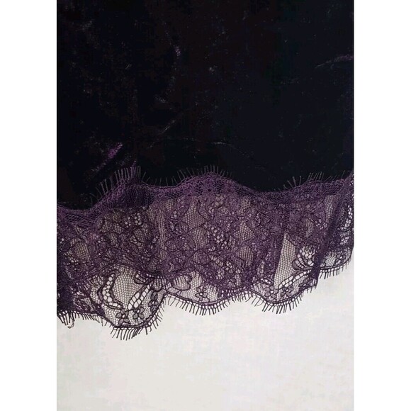 A Pea In The Pod Women's Maternity‎ Lace Hem Velvet Dress Purple M Whimsygoth - Picture 6 of 8